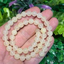 Taş Uzmanı Küre Limon Renkli Kuvars Taşı 8 mm