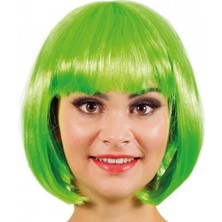 Lunirawear Lunı Yeşil Parti Peruğu Kısa Küt Saç 968547