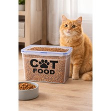 Deembro Sızdırmaz Contalı Silikonlu Kedi Maması Saklama Kabı Kutusu Hava Almaz 9 Lt vakumlu saklama kabı