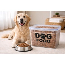 Deembro Sızdırmaz Contalı Silikonlu Köpek Mama Saklama Kabı Köpek Maması Saklama Kabı Kutusu Hava Almaz 9 Lt vakumlu saklama kabı