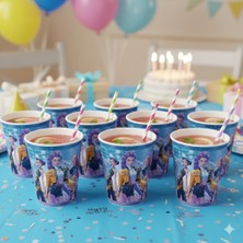 Dodomar 7,5 cm K-Pop Demon Hunters Huntrix Bardak 8 Adet - Doğum Günü Parti Bardağı