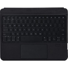 Mayf  T5206D iPad 10.2 (7.nesil) Kılıf Inter Ledli Klavyeli Tablet Kılıfı - Siyah Tek