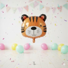 Dodomar 52X53 cm Kaplan Kafası Folyo Balon - Doğum Günü Parti Dekorasyon Balonu