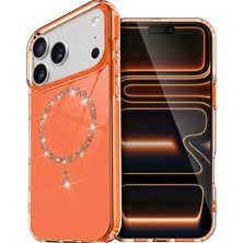 Sptrns Newface Apple Iphone 17 Pro Max Live Diamond Magsafe Kapak - Turuncu