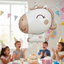 Dodomar 51X54 cm Retro Unicorn Karamel Folyo Balon - Doğum Günü Parti Dekorasyon Balonu