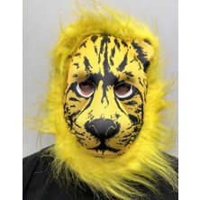 Platin Store  Sarı Yeleli Sarı Saçlı Aslan Maskesi Mega Peluş 2 No Zeyd