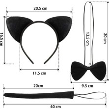 Lunirawear Lunı Kedi Kostüm Taç Kuyruk Papyon Seti 1 Adet 968547