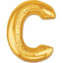 Platin Store  C Harf Folyo Balon Altın Renk  40 Inç Zeyd