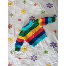 Yaso Shop El Örgüsü Renkli Bebek Kazağı 0–6 Ay