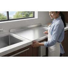 Farmtokid Paslanmaz Çelik Tezgahlık – Çift Büküm 50X80 cm - 316 Kalite