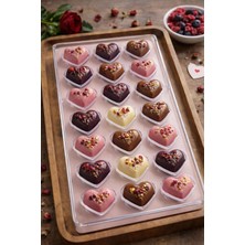 Polikarbon Çikolata Kalıbı Kalpli Model 21 'li 1 Adet