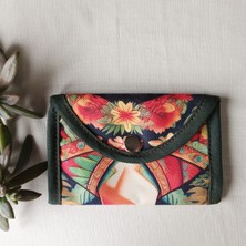 Exp-Outdoor Frida Kahlo El Yapımı Kumaş Cüzdan