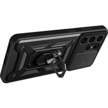 Platin Store Pilatin  Samsung Galaxy S24 Ultra Kılıf Pars Lens Yüzüklü Silikon - Yeşil Zeyd