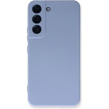 Platin Store Pilatin  Samsung Galaxy S23 Plus Kılıf Nano Içi Kadife Silikon - Lila Zeyd