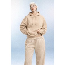 Ohepmoda Içi Polarlı Kapşonlu Kadın Sweatshirt Hoodie