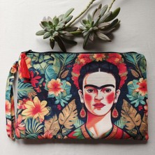 Exp-Outdoor Frida Kahlo Kumaş Kadın Clutch Çanta