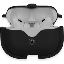 AlaNova Alano  Airpods Pro 2 (2.nesil) Çanta Deri Kılıf - Siyah VA74