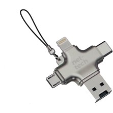 Nettech NT-CR03 Lighting + Type-C + Micro To USB Sd Kart Okuyucu