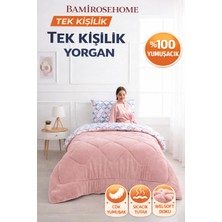 Bamirose Diamond Lüx Wellsoft Tek Kişilik Çift Taraflı Yorgan + Yastık Kılıfı, Uyku Seti, Çeyiz Seti