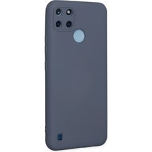 Platin Store Pilatin  Realme C25Y Kılıf Nano Içi Kadife Silikon - Gri Zeyd