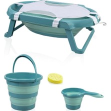 AlaNova Alano  katlanır Banyo 5'li Küvet Seti 596 Turkuaz VA74