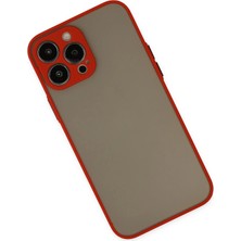 Platin Store Pilatin  iPhone 15 Pro Kılıf Montreal Silikon Kapak - Kırmızı Zeyd