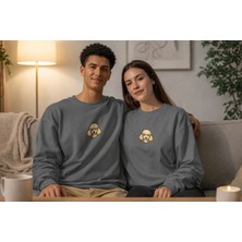 Muhtar Store Toy Poodle Köpek Desenli Sevgili Sweatshirt – Unisex Çift Kombini