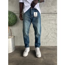 KağanKY Lacivert Yıkamalı Boyfriend Jean