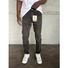 KağanKY Füme Taşlamalı Likralı Regular Fit Jean