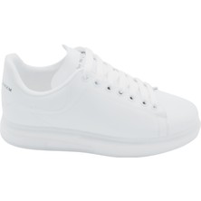 Bgl Beyaz Kalın Taban Sneaker Rahat Günlük Spor Ayakkabı