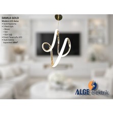 Alge Avize Damla Gold Modern LED Avize