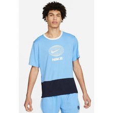 Nike Dri-Fıt Heritage Men's Running Tshirt Blue Erkek Koşu Tişörtü Mavi