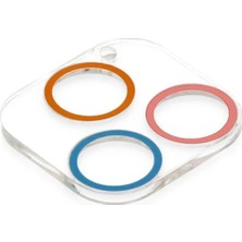 Platin Store Pilatin  iPhone 13 Pro Max Renkli Kamera Lens Koruma Cam - Pembe-Mavi Zeyd