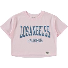 Civil Girls Los Angeles Baskılı 2-5 Yaş Tişört - Pembe 3-4 Yaş