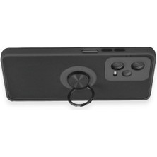 Platin Store Pilatin  Xiaomi Redmi Note 12 5g Kılıf Montreal Yüzüklü Silikon Kapak - Siyah Zeyd