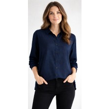 Kadın Lacivert Gömlek