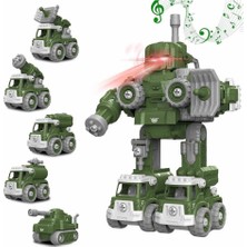 Platin Store Pilatin 5in1  Toys Sesli ve Işıklı Sök Tak Robot Zeyd