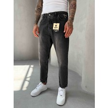 KağanKY Füme Lazer Detaylı Boyfriend Jean