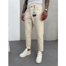 KağanKY Krem Boyfriend Jean