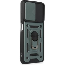 Platin Store Pilatin  Xiaomi Redmi Note 12 Pro 5g Kılıf Pars Lens Yüzüklü Silikon - Yeşil Zeyd