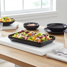 Külsan 21140.BL - Olie Siyah Dikdörtgen Tabak 40X26 Cm, Thermoset Melamin