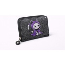 Uccello Kız Çocuk Simli Fermuarlı Cüzdan – Kartlık ve Bozuk Paralı Bölmeli