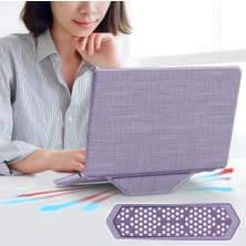 Platin Store Pilatin  Macbook Air 13.6 Macbook Kumaş Kapak - Mor Zeyd