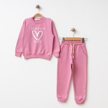 Bebolly 2li Takım Happy Day Baskılı Pembe