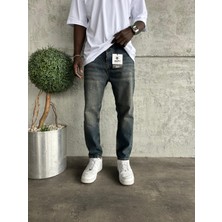KağanKY Koyu Lacivert Yıkamalı Boyfriend Jean