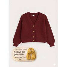 Yuga Knitting Kadın Basic Günlük Düğmeli Örgü Hırka