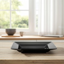 Külsan 10546.BL - Este Deep Siyah Dikdörtgen Tabak 46X46 Cm, Thermoset Melamin