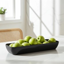 Külsan 42024.BL - Corona Siyah Dikdörtgen Kase 53X16,2 Cm, Thermoset Melamin