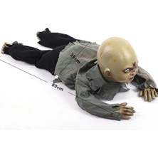Platin Store Pilatin Sesli Işıklı ve Sensörlü Yerde Emekleyen Hareketli Bebek Hayalet Zombi Dekor 30X85 cm