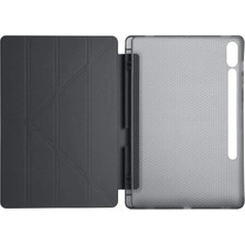 Platin Store Pilatin  Samsung Galaxy X610 Tab S9 Fe Plus 12.4 Kılıf Kalemlikli Mars Tablet Kılıfı - Siyah